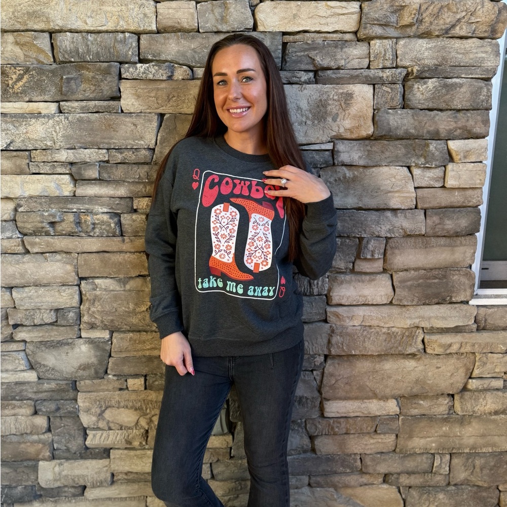Gray Graphic Sweatshirt